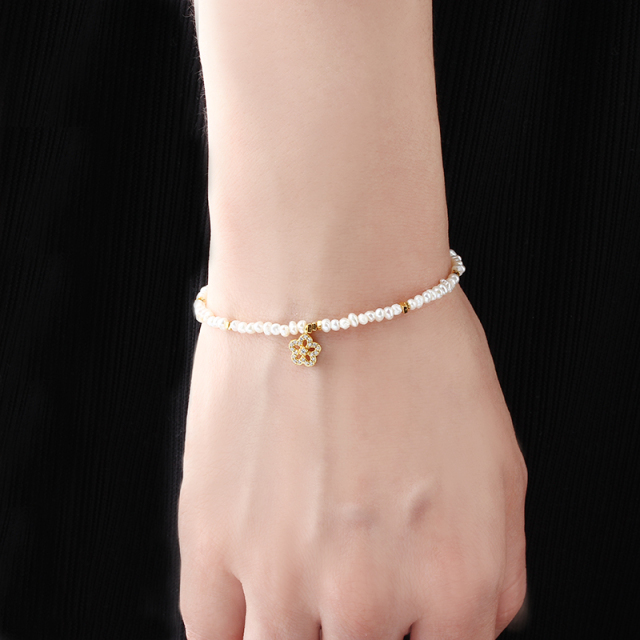 925 Sterling Silver Pearl Bracelet