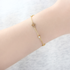 925 Sterling Silver Flower Bracelet