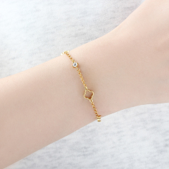 925 Sterling Silver Clover Bracelet