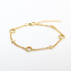 925 Sterling Silver Clover Bracelet