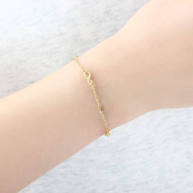 925 Sterling Silver Infinity Bracelet