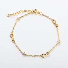 925 Sterling Silver Infinity Bracelet