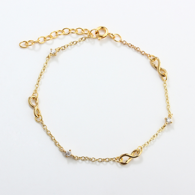 925 Sterling Silver Infinity Bracelet