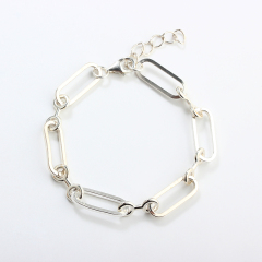 925 Sterling Silver Long Link Bracelet