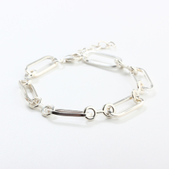 925 Sterling Silver Long Link Bracelet