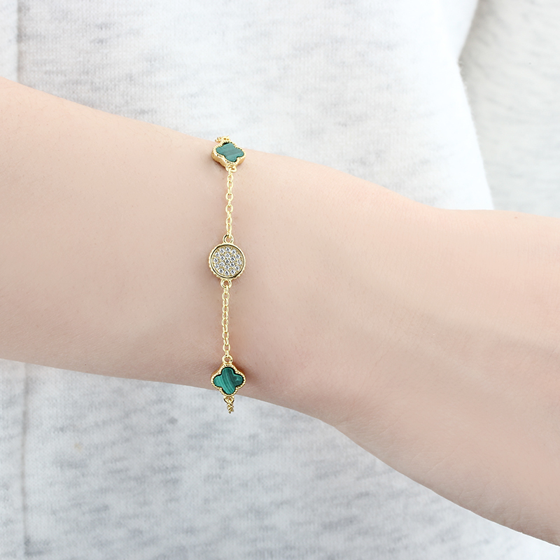 925 Sterling Silver Clover Bracelet