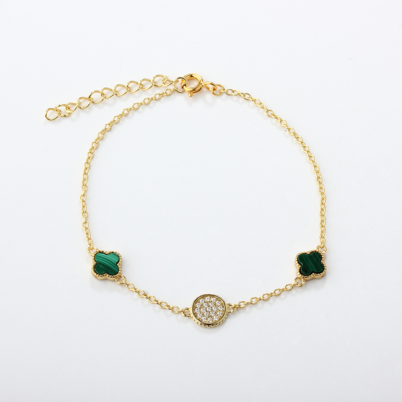 925 Sterling Silver Clover Bracelet