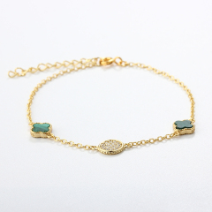 925 Sterling Silver Clover Bracelet