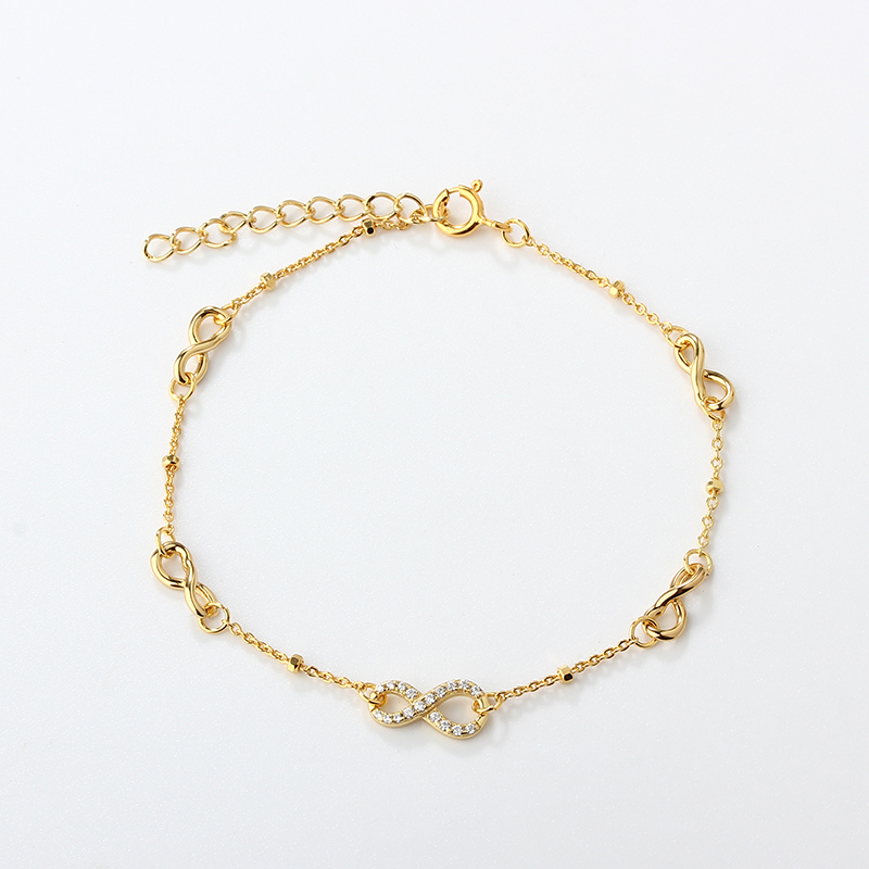 925 Sterling Silver Infinity Bracelet