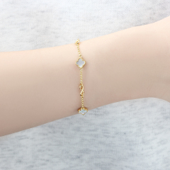 925 Sterling Silver Clover and Infinite Bracelet