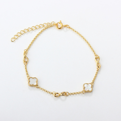 925 Sterling Silver Clover and Infinite Bracelet
