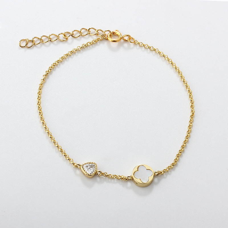 925 Sterling Silver White Mother Pearl Bracelet