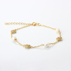 925 Sterling Silver Flower Bracelet