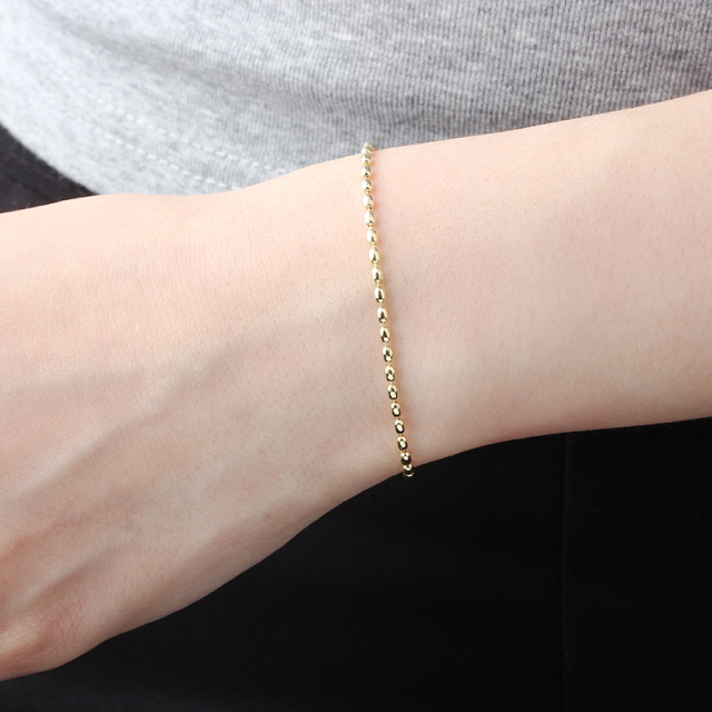 925 Sterling Silver Oval Bead Bracelet