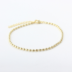925 Sterling Silver Oval Bead Bracelet