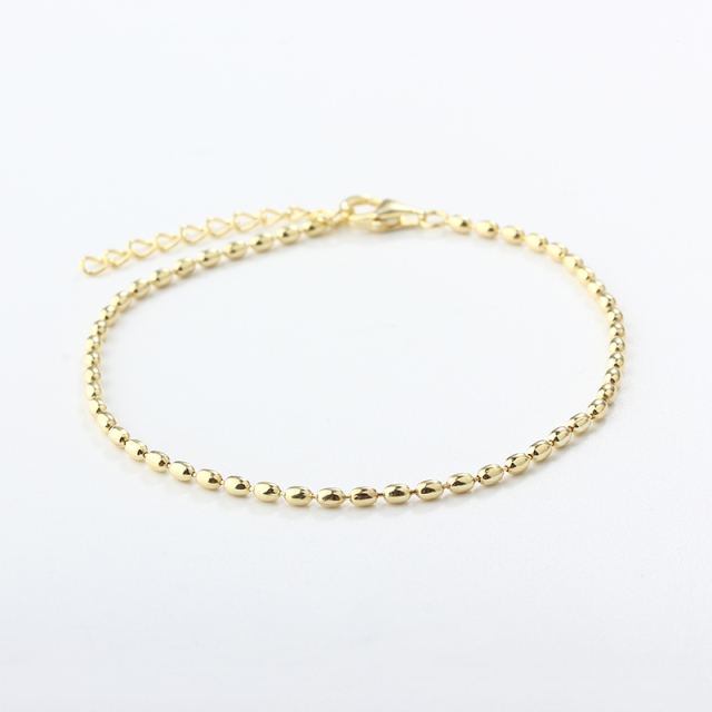 925 Sterling Silver Oval Bead Bracelet