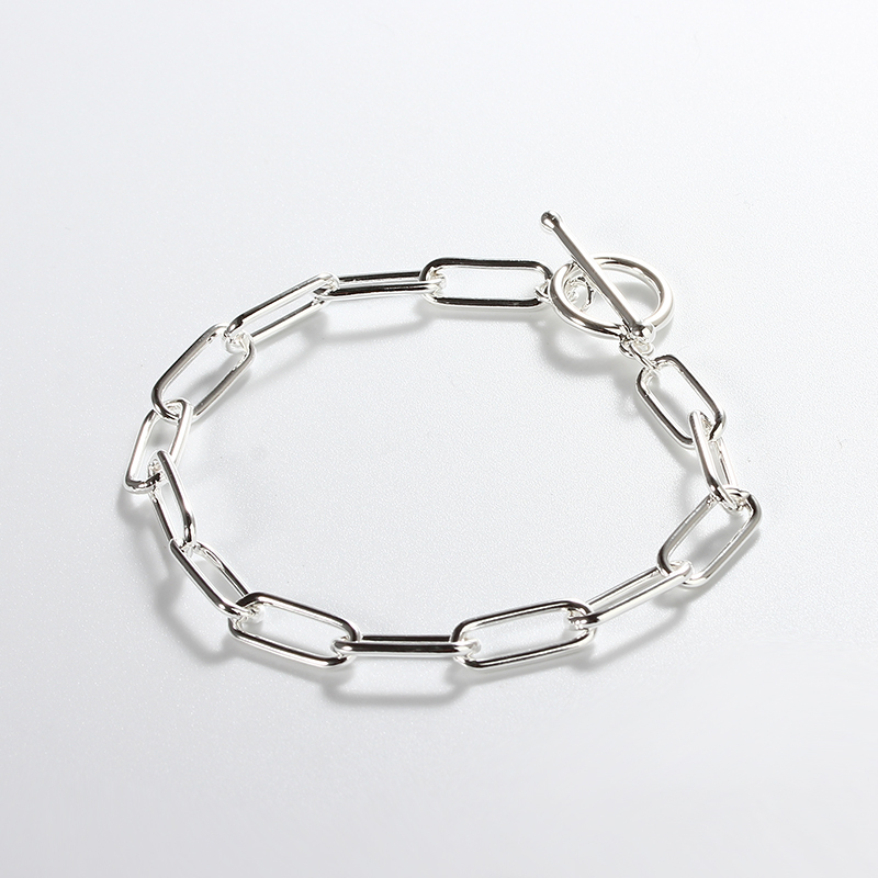 925 Sterling Silver Paperclip Chain Bracelet
