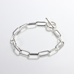 925 Sterling Silver Paperclip Chain Bracelet