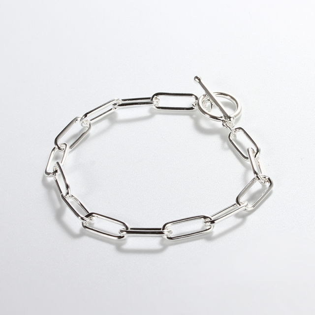 925 Sterling Silver Paperclip Chain Bracelet