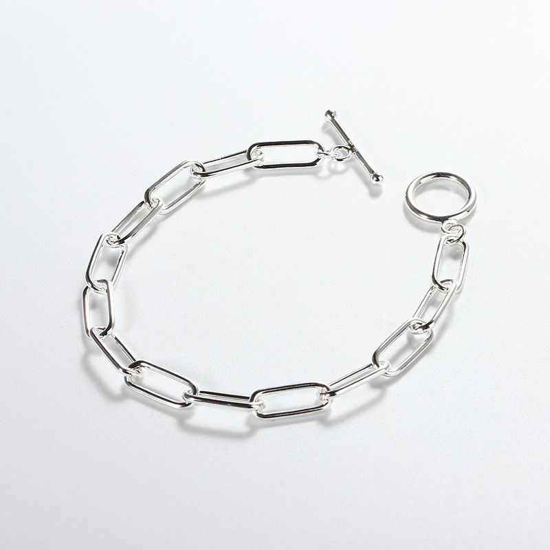 925 Sterling Silver Paperclip Chain Bracelet