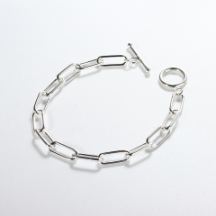925 Sterling Silver Paperclip Chain Bracelet