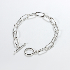 925 Sterling Silver Paperclip Chain Bracelet