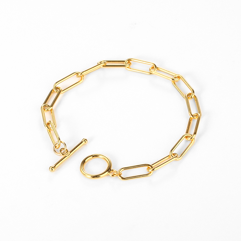 925 Sterling Silver Paperclip Chain Bracelet