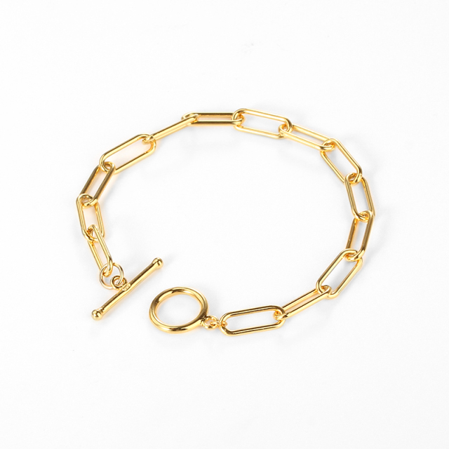 925 Sterling Silver Paperclip Chain Bracelet