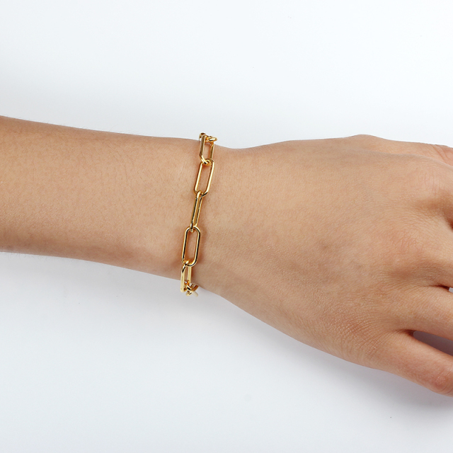 925 Sterling Silver Paperclip Chain Bracelet