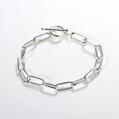 925 Sterling Silver Paperclip Chain Bracelet