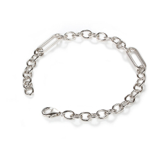 925 Sterling Silver Long Link Chain Bracelet