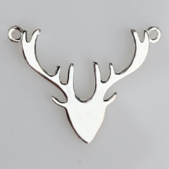 925 Sterling Silver Adjustable Deer Antler Pendant Necklace