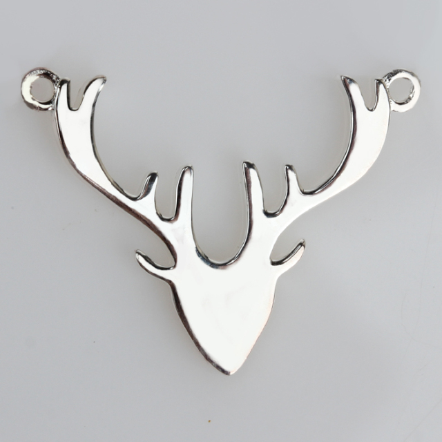 925 Sterling Silver Adjustable Deer Antler Pendant Necklace