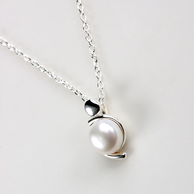 925 Sterling Silver Freshwater Pearl Pendant Necklace