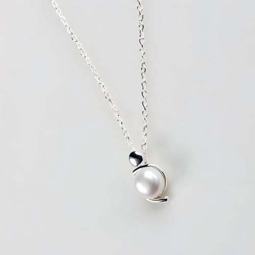 925 Sterling Silver Freshwater Pearl Pendant Necklace