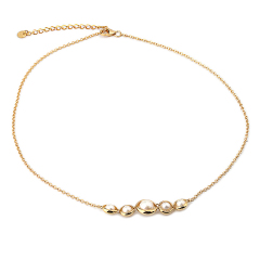 925 Sterling Silver Gold Textured Round Pendant Necklace with Freshwater Pearl Accent