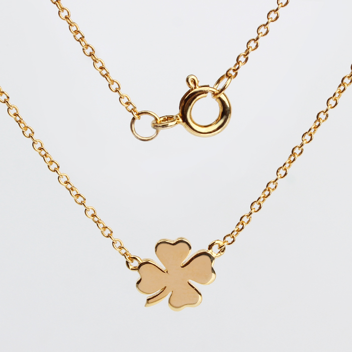 925 Sterling Silver Four-Leaf Clover Pendant Necklace