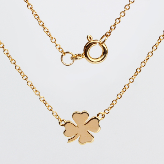 925 Sterling Silver Four-Leaf Clover Pendant Necklace