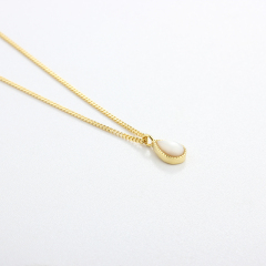 925 Sterling Silver Teardrop Mother of Pearl Pendant Necklace
