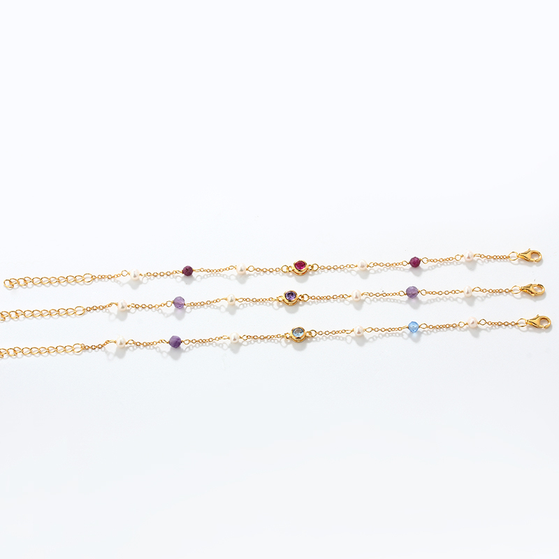 925 Sterling Silver Birthstone Bracelet