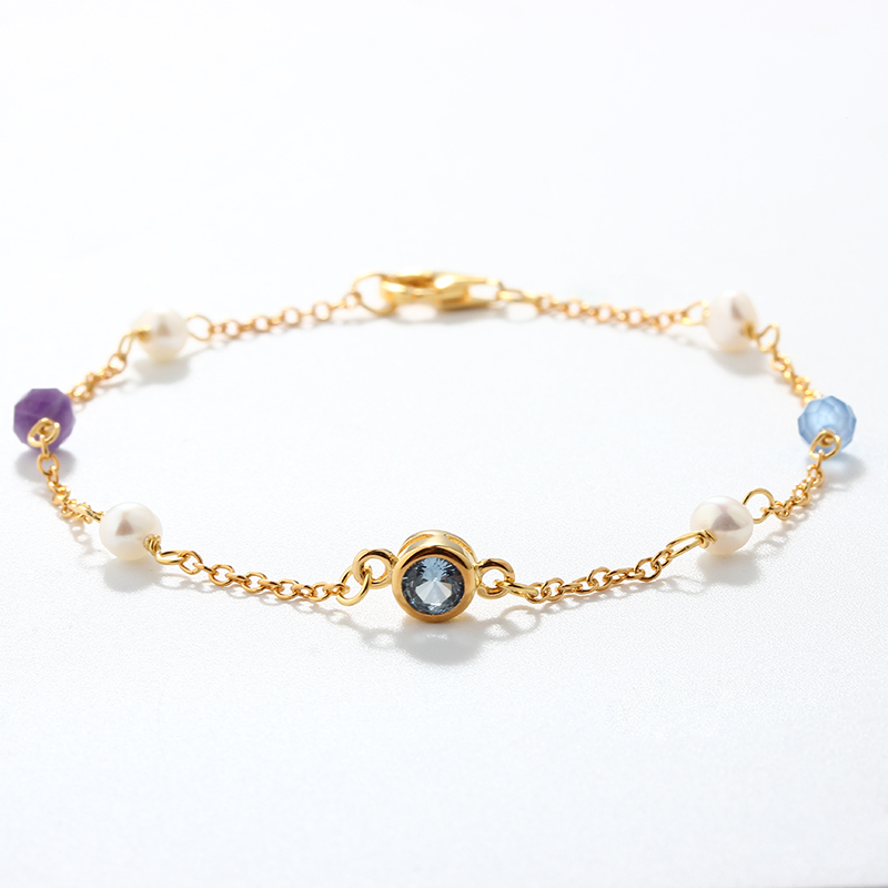 925 Sterling Silver Birthstone Bracelet