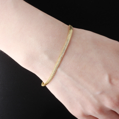 925 Sterling Silver Herringbone Chain Bracelet