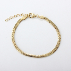 925 Sterling Silver Herringbone Chain Bracelet