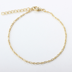 925 Sterling Silver Textured Paperclip Link Chain Bracelet