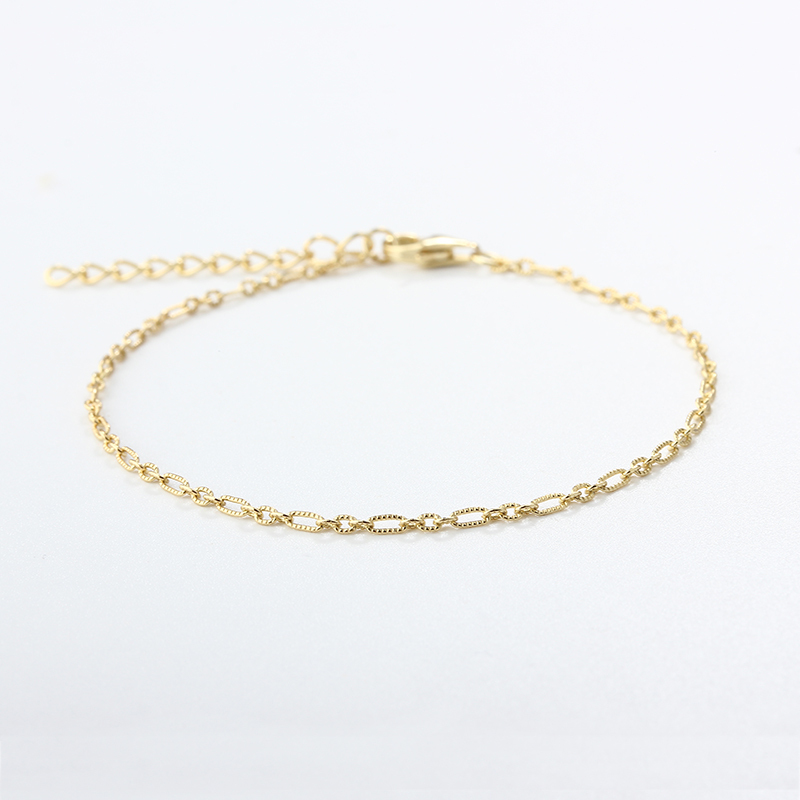 925 Sterling Silver Textured Paperclip Link Chain Bracelet