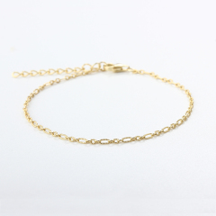925 Sterling Silver Textured Paperclip Link Chain Bracelet