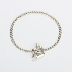 925 Sterling Silver Bee Toggle Bracelet