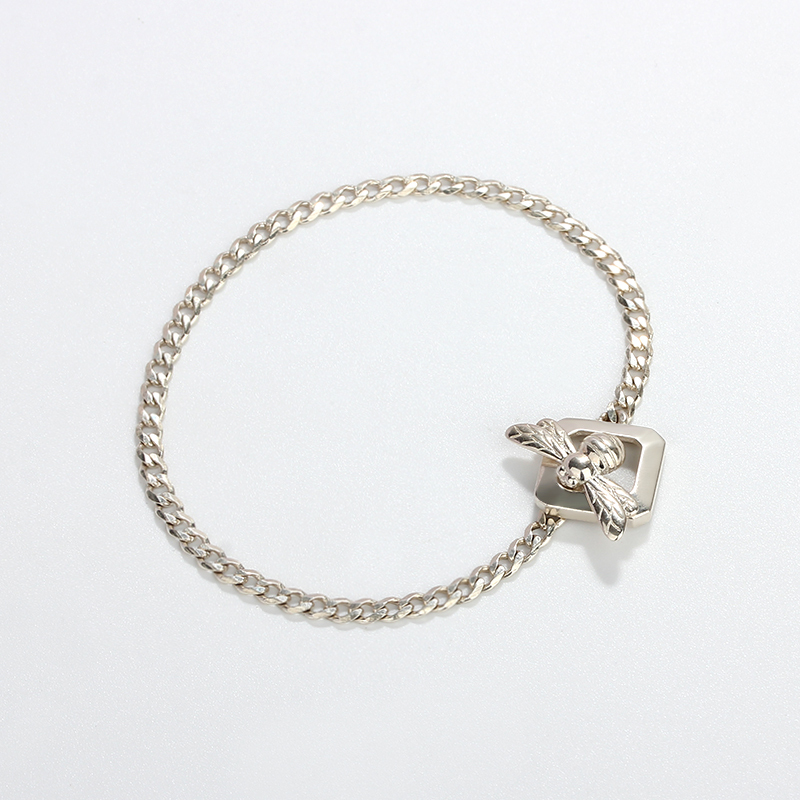 925 Sterling Silver Bee Toggle Bracelet