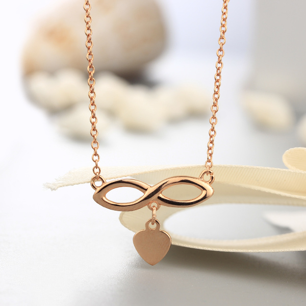 925 Sterling Silver Gold Plated Infinity Necklaces