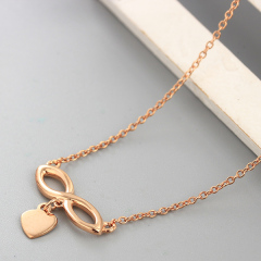 925 Sterling Silver Gold Plated Infinity Necklaces